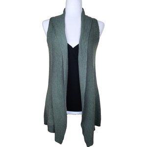 GAP Factory Open Front Women's Green Knit Sweater Vest Small